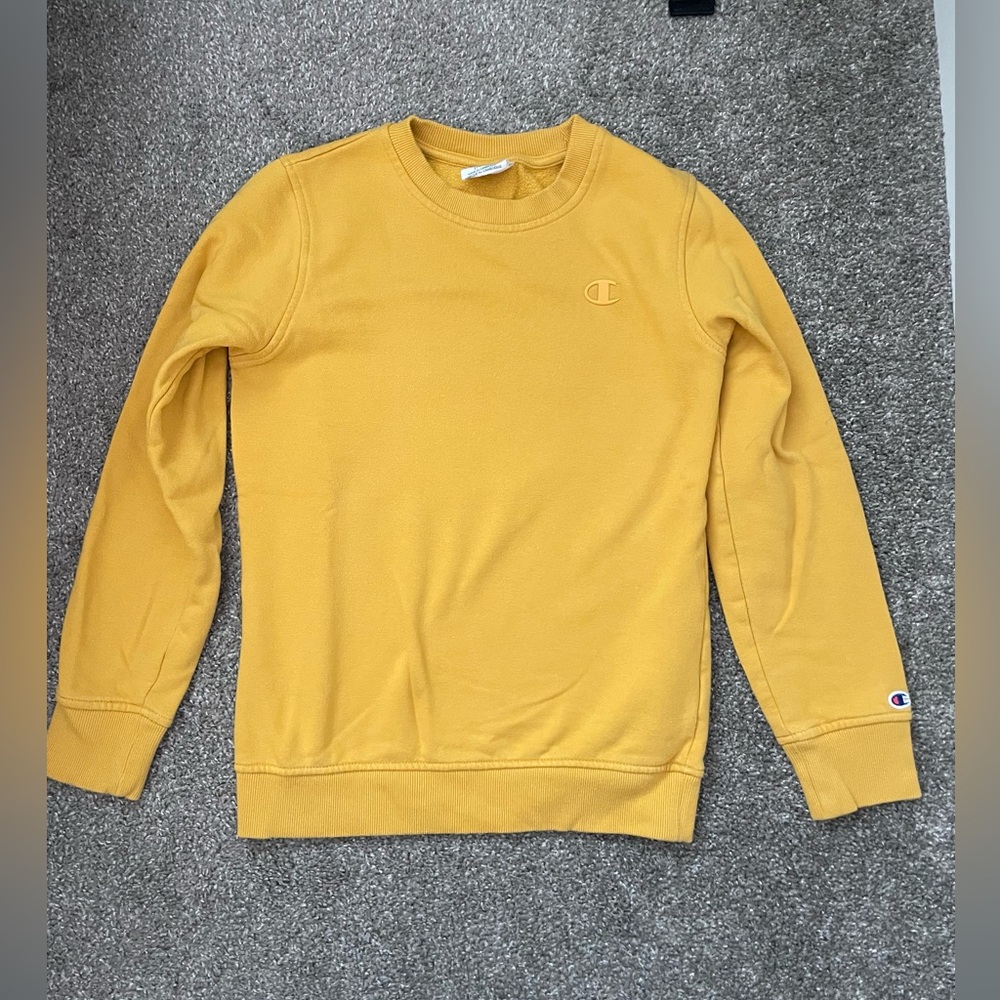 Kids XL Champion Sweatshirt Mustard Yellow